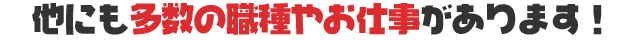 他にも多数の職種やお仕事があります！